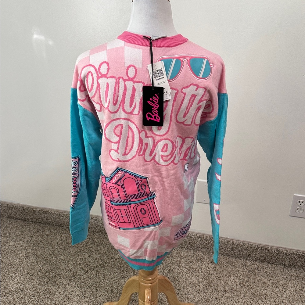 🌴 NWT BoxLunch Barbie Oversized Cardigan Sweater - Picture 3 of 6